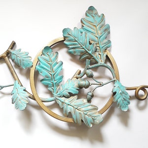 Oak,Oak Leaf,Steel Wall Round Sculpture,Metalworking,Large Heavy Rosette,MetalArt,Steel Wall Decoration,Hand forged,Craft Work