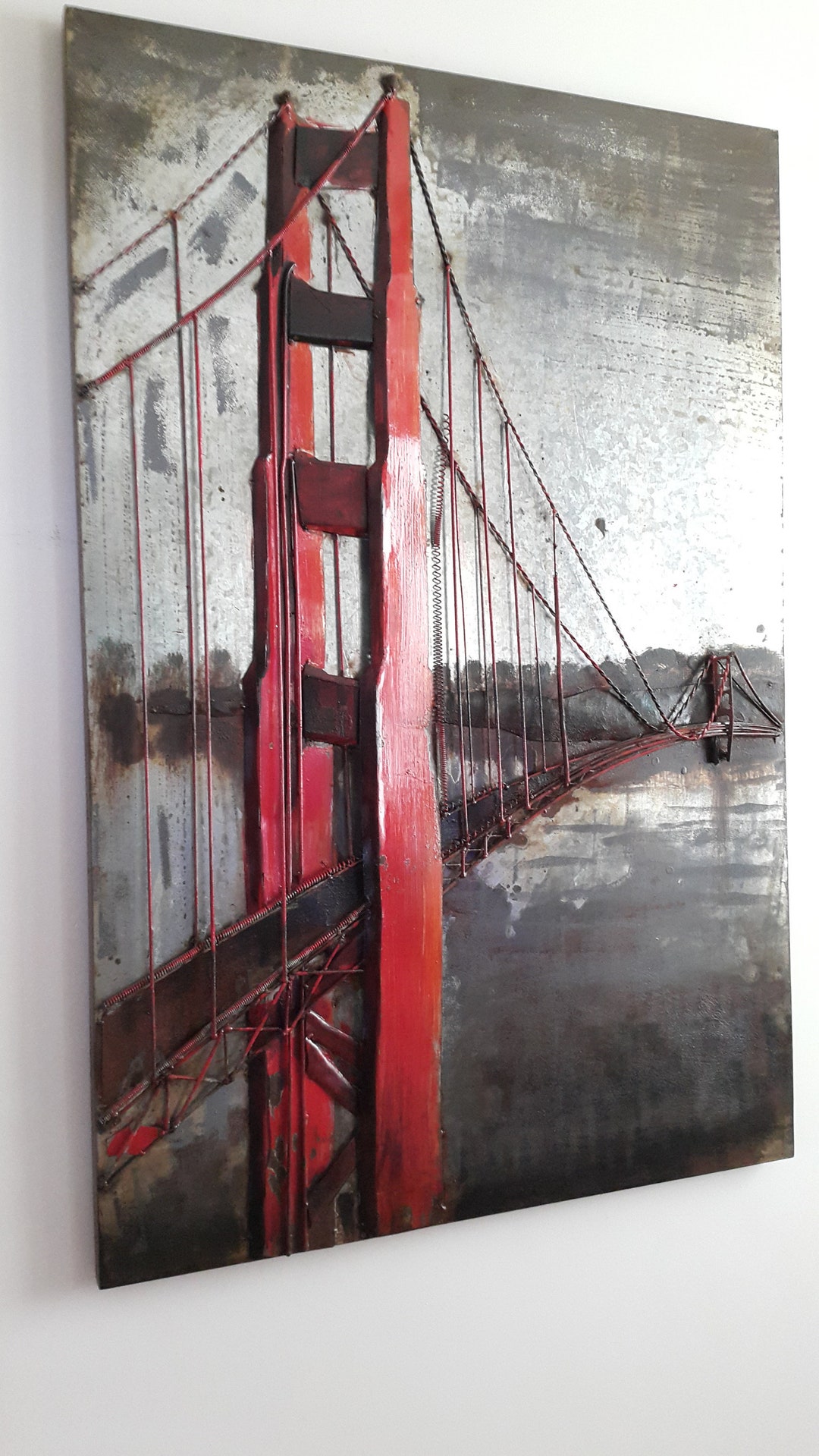 Golden Gate Bridge Metal Wall Art Sculpture 3D Paintingmetal Etsy