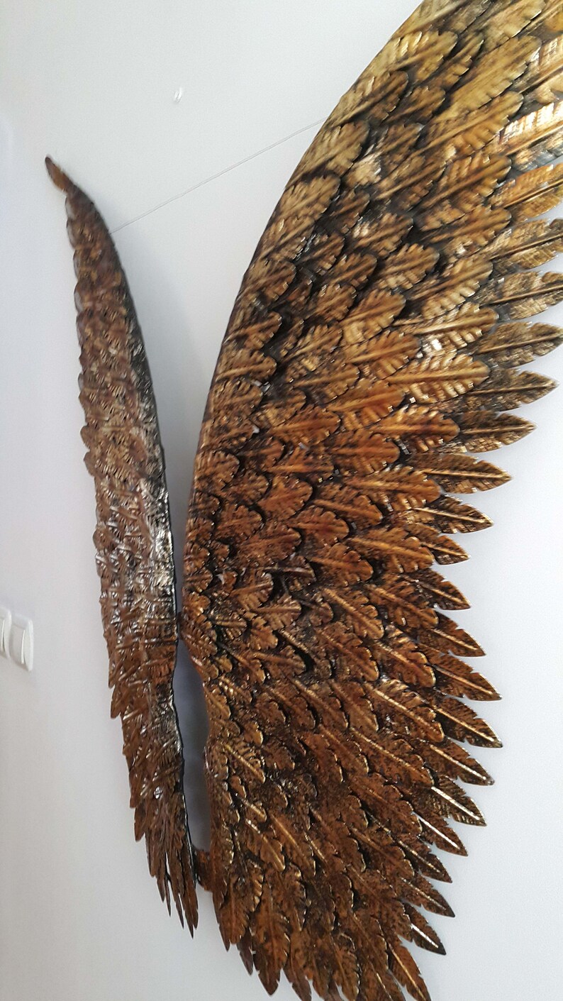 Extra Large Angel Wings Wall Decoration Metal Artwall Etsy
