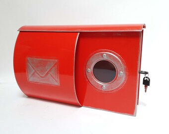 Porthole Viewing Window Elegant and Modern Wall Mount Mailbox,Tube for the Press,Metal Art,Metalwork,MetalArtGallery