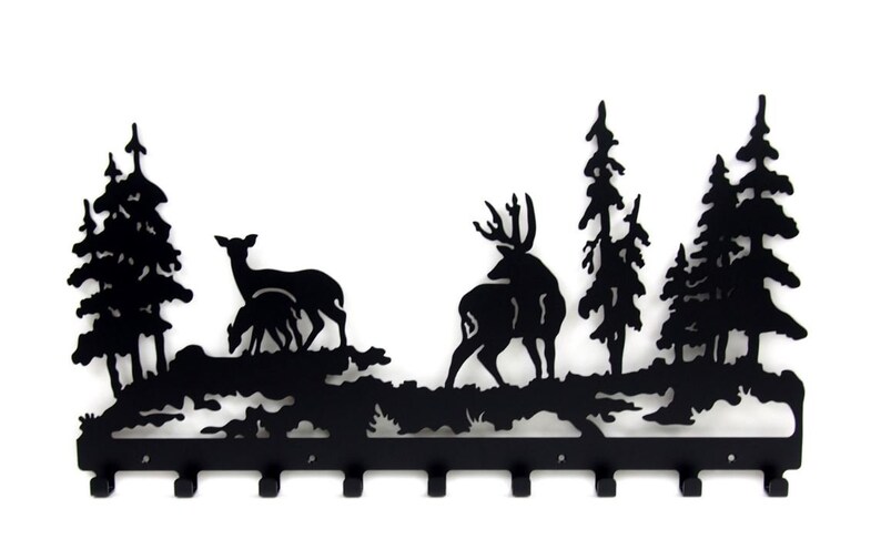 Metal Wall Art Hanger For Clothes/Keys Coat Rack Deer Etsy