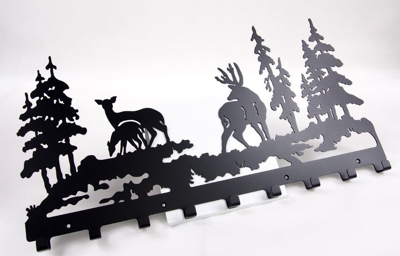 Metal Wall Art Hanger For Clothes/Keys Coat Rack Deer Etsy