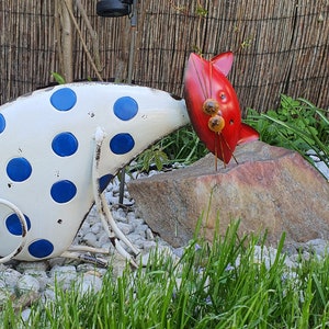 Metal Cat Garden/Home Decor,Metal Sculpture Cat,Farm House, Varnished Cat,Beautiful Colors,Metal ART,Garden Animals