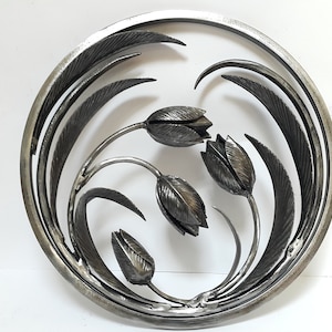 Steel Wall Round Sculpture,Metalworking,Large Heavy Rosette,MetalArtGallety,Steel Wall Decor,Metal Wall Decor Flowers,Craft Work