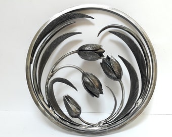 Steel Wall Round Sculpture,Metalworking,Large Heavy Rosette,MetalArtGallety,Steel Wall Decor,Metal Wall Decor Flowers,Craft Work