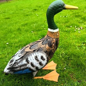 Metal Duck Garden/Home Decor,Metal Sculpture,Farm House,Varnished ,Colours Birds,Metal ART