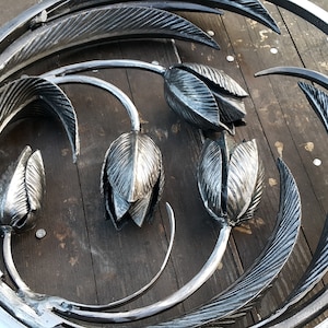 Steel Wall Round Sculpture Tulips,Metalworking,Large Heavy Rosette,MetalArtGallery,Steel Wall Decor,Metal Wall Decor Flowers,Craft Work