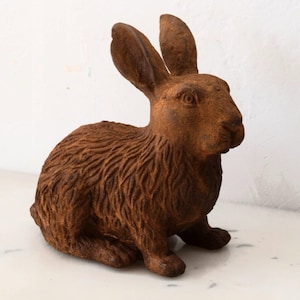 Rusty Figure,Cast Iron Figure,Rabbit,Bunny,Hare,A Rare Find