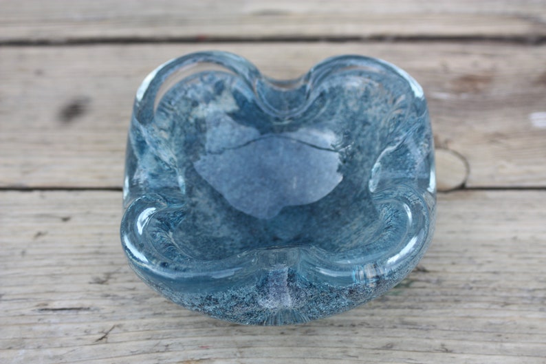 Blue Murano Glass Ashtray