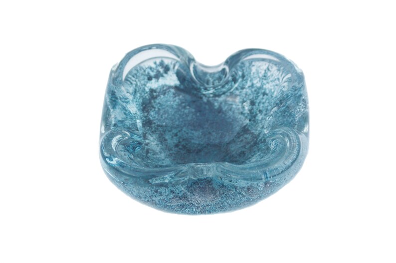 Blue Murano Glass Ashtray