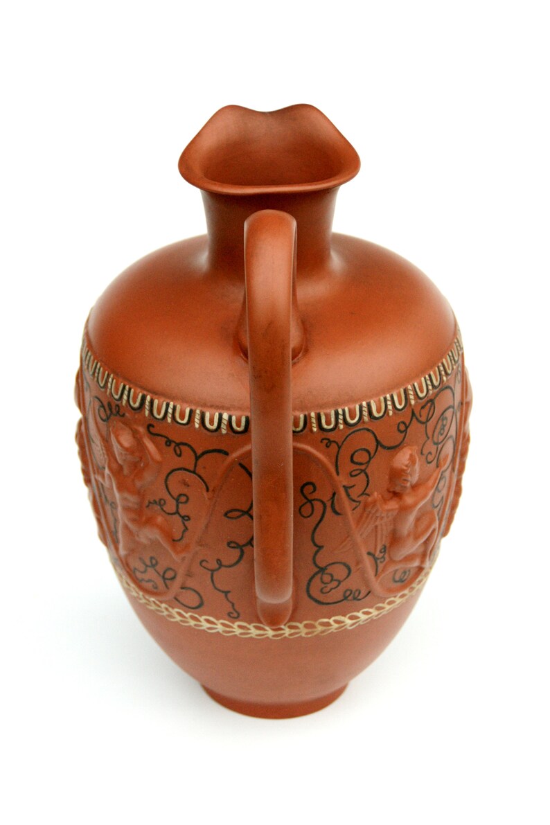 1950 Wormser Terra Sigillata ceramic vase jug Etsy
