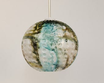 Multicolored Murano glass pendant light 1970s