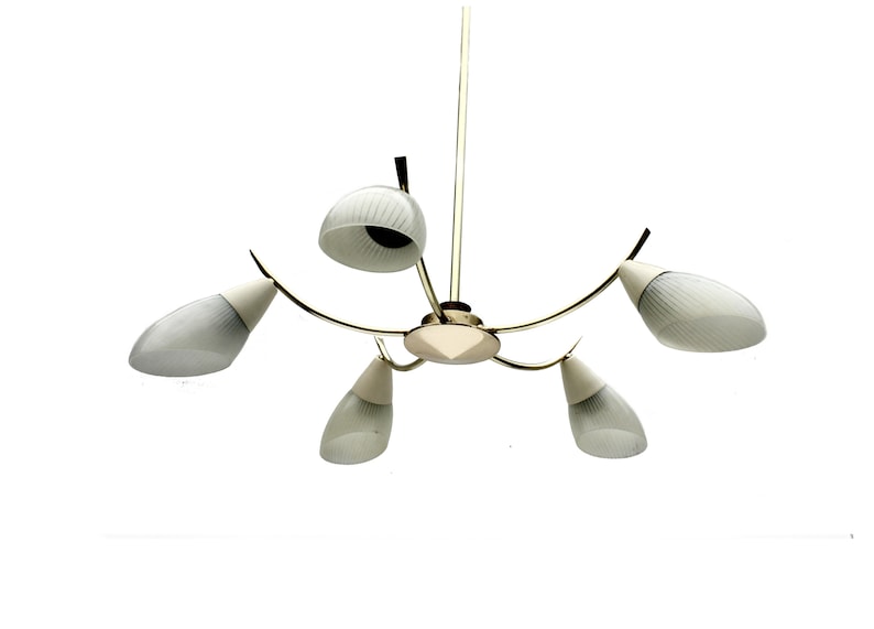 1950s Modern Chandelier Sputnik Hanging Lamp West Germany