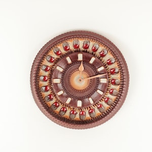 Brutalist ceramic wall clock by Silberdistel, 1970s