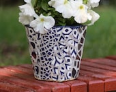 Pots for plants Blue and White Outdoor