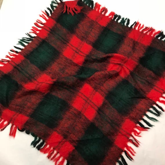 Glentana Scotland Vintage Mohair Wool Red Green P… - image 6