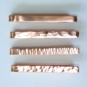 Custom Tie Clip|Handcrafted Copper Tie Clip|Copper Anniversary Gift|Men&#39;s Gifts|Groomsmen Gift|Tie Bar|Wedding Attire