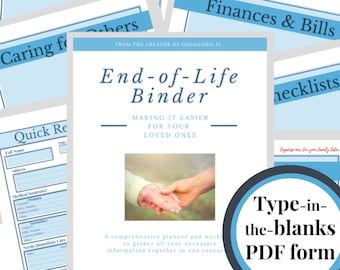 End-of-Life Binder (Fillable PDF Version)