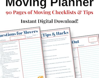 Ultimate Moving Planner: Relocation Checklists & Organizer (PDF Download)