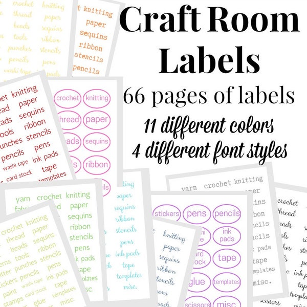 Craft Room Labels