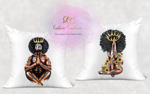 king and queen throw pillows
