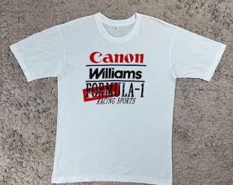 ヴィンテージ プロモーション キャノン ウィリアムズ レーシング スポーツ フォーミュラ 1 Tシャツ サイズ L / 日本ブランド / プロモーション Tシャツ / ヴィンテージ 日本 / レーシング