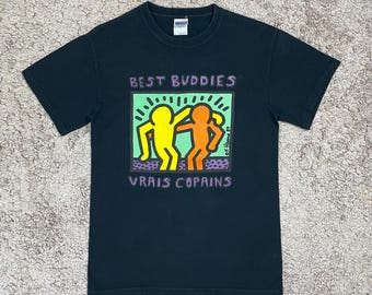 Camiseta vintage Y2K com arte de Keith Haring