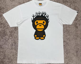 Bape Baby Milo Flame Rare T-shirt SIZE L/ Streetwear/ Japanese