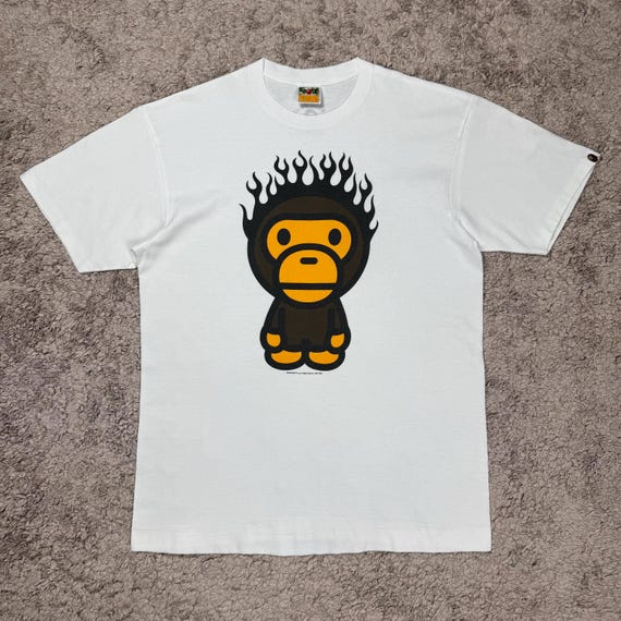 Bape Baby Milo Flame Rare T-shirt SIZE L/ Streetwear/ Japanese