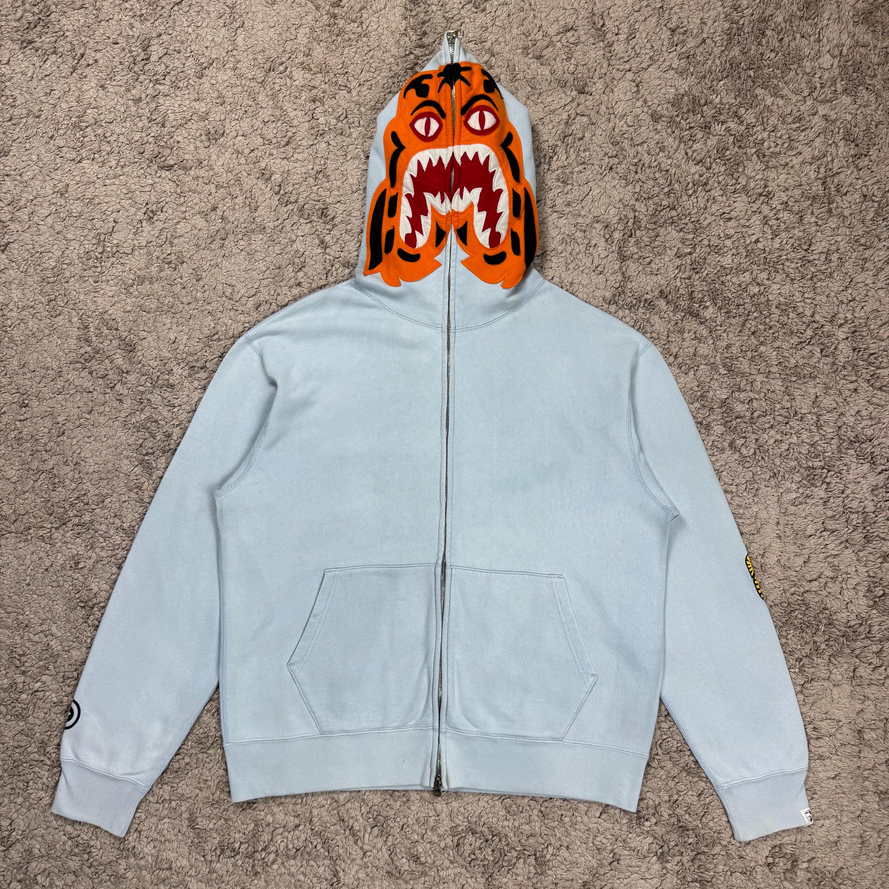 Vintage Bape Tiger Full Zip Hoodie SIZE M/ Nigo/ Japanese Brand