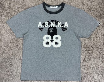 Vintage 90s BAPE X Stash Hanes T-shirt: Japan Streetwear, Size M