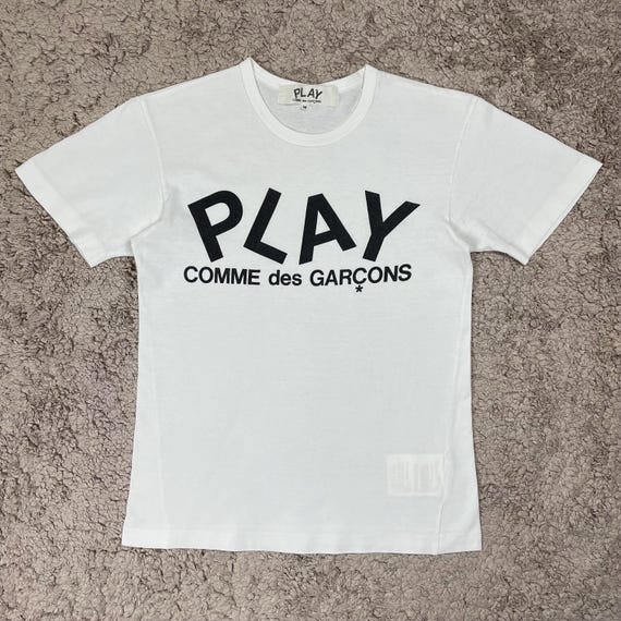 PLAY COMME des GARÇONS Tシャツ ホワイト XXS PLAY Comme Des Garcons Spellout T-shirt - Etsy