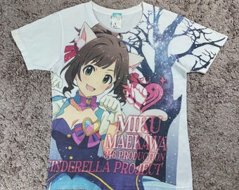 ヴィンテージ コスパ アイドルマスター シンデレラガールズ 前川美玖 Tシャツ / アニメ / 映画 / 日本ブランド