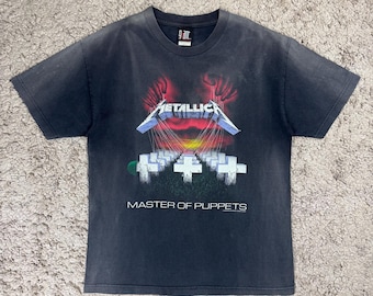 ヴィンテージ 90年代 色褪せたメタリカ マスター・オブ・パペッツ Tシャツ サイズL / バンドTシャツ / 色褪せ / 日焼け