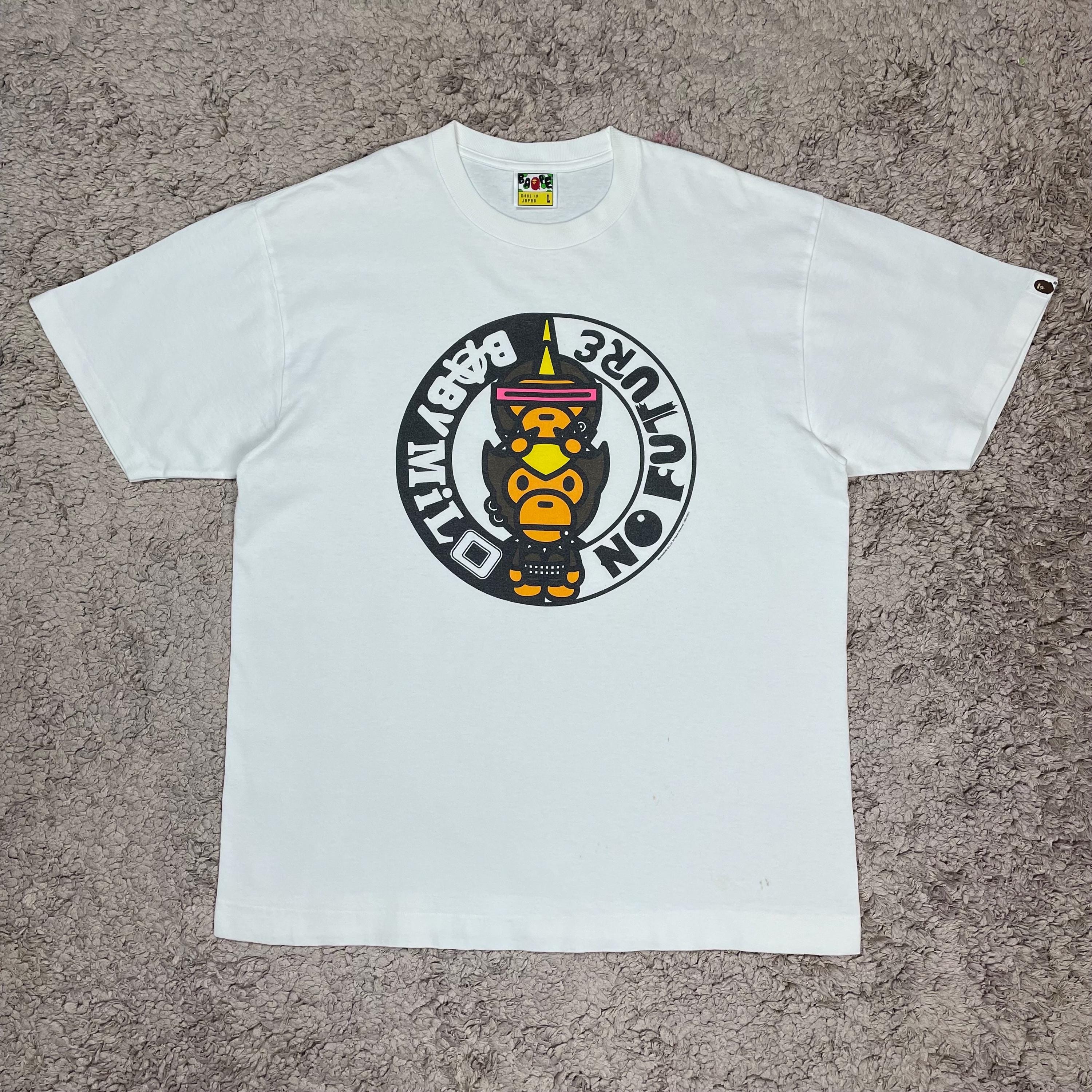 Vintage Bape Baby Milo X No Future T-shirt SIZE L/ Streetwear