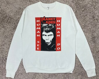 Vintage Planet of The Apes Human See Human Do Sweatshirt SIZE M