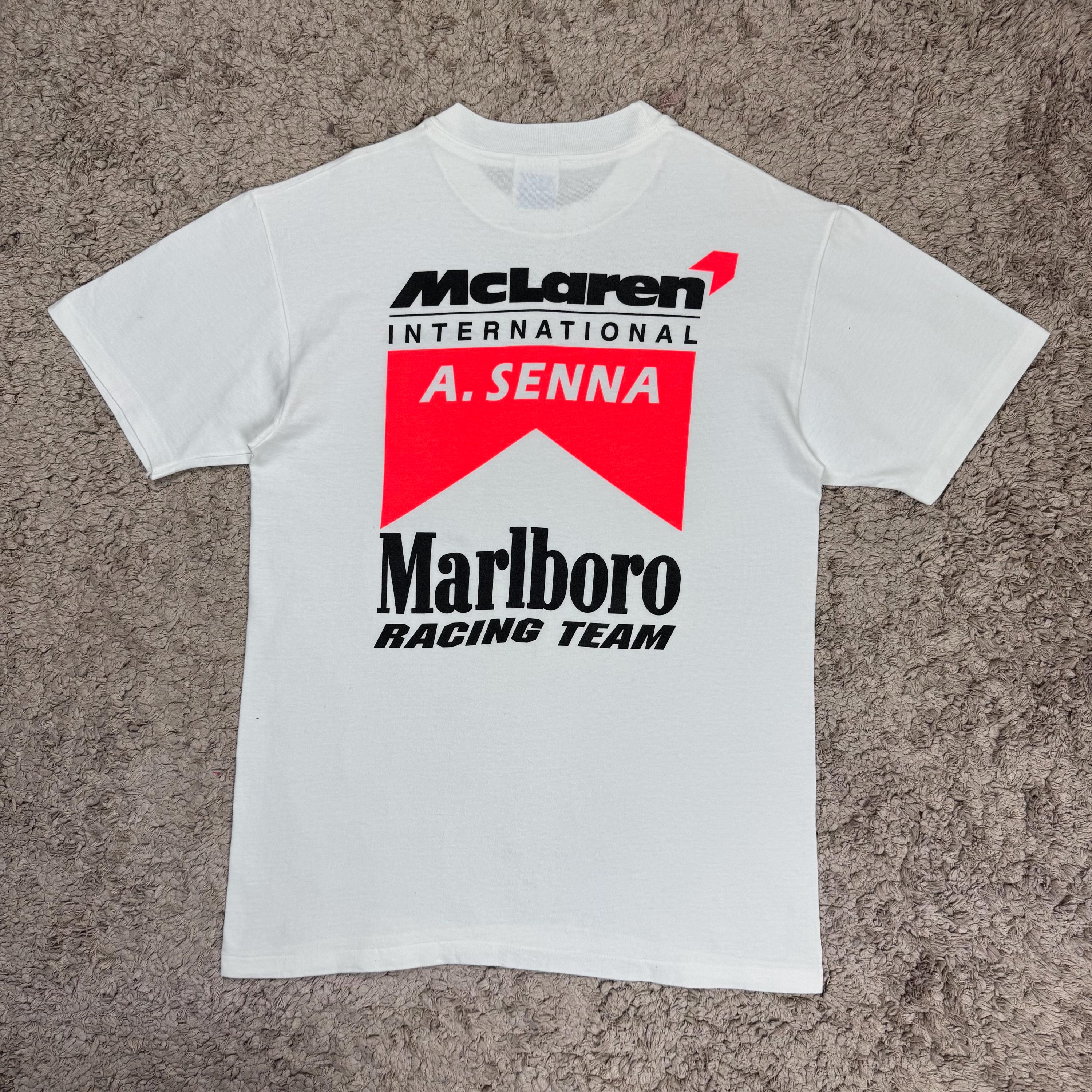 Vintage A.senna Marlboro Mclaren Racing Team T-shirt SIZE M - Etsy