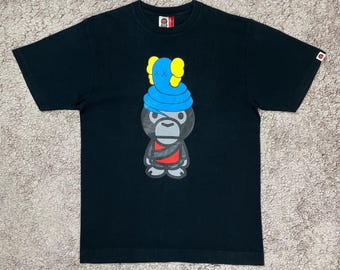 Camiseta vintage Bape x Kaws TALLA M
