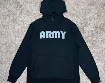 Felpa con cappuccio vintage Bape ARMY TAGLIA M/ Nigo/ Marchio giapponese/ Streetwear