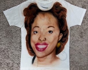 ヴィンテージ 90年代 トレイシー・ルイス アート エアブラシ メモリアル Tシャツ サイズ XL / フォト Tシャツ / ポートレート / 特別な思い出