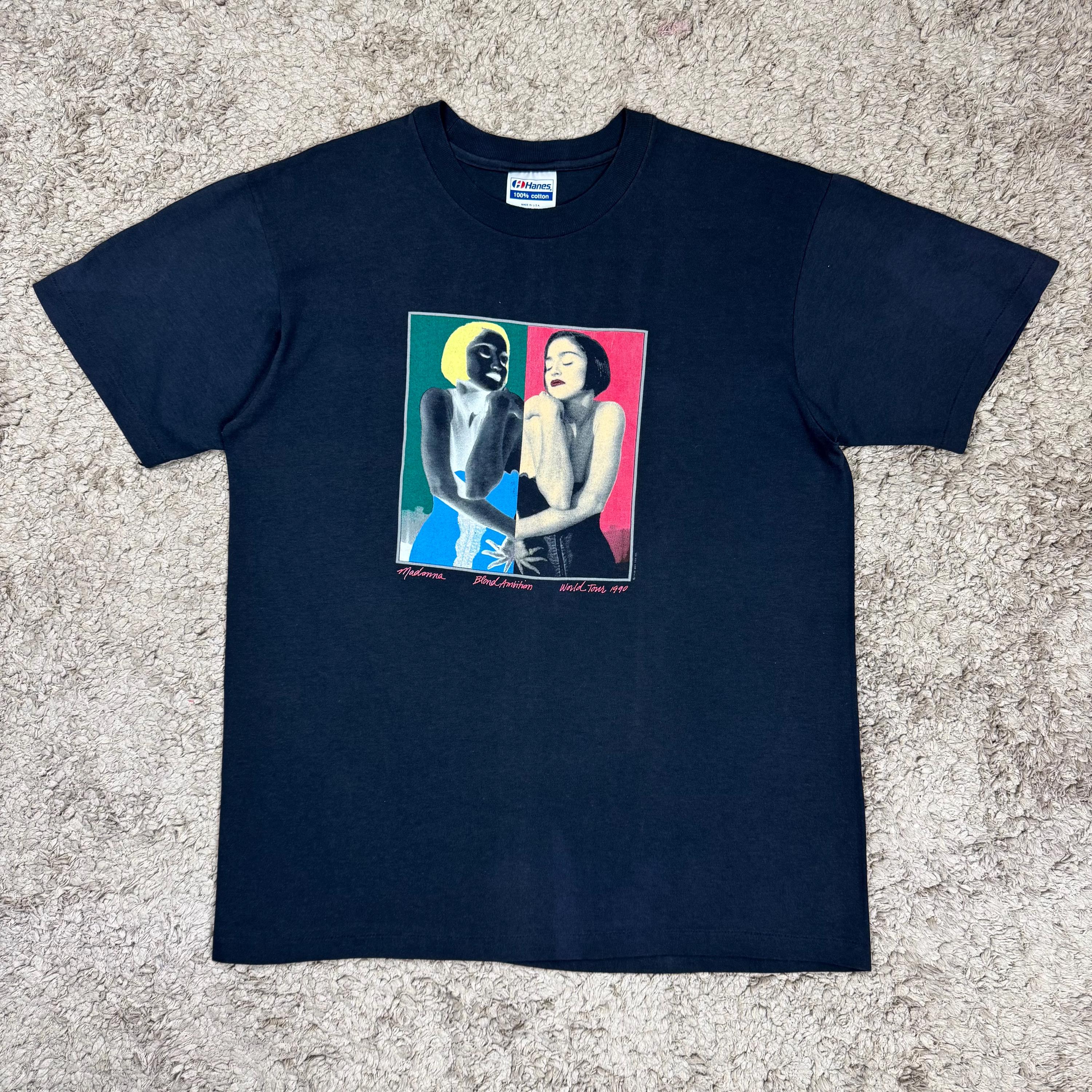 マドンナ 　ray of light　貴重 オフィシャル Tシャツ 青　Lサイズ マドンナ ray of light 貴重 オフィシャル Tシャツ 青 Lサイズ