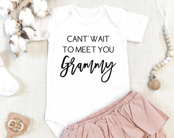 Anúncio da avó, revelação da vovó, primeiro neto, anúncio de gravidez personalizado Onesie®, revelação do bebê, estamos esperando, Grammy
