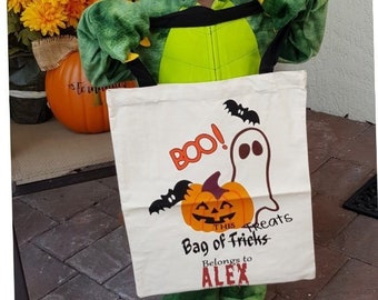 Personalized Halloween Trick or Treat Bags, Personalized Halloween Treat Bag, Halloween Bags, Halloween Candy Bags, Halloween Treat Sacks