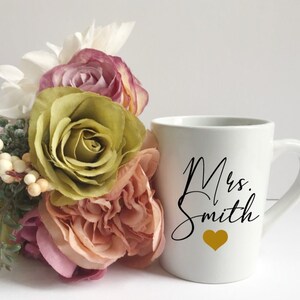 Mrs mug- wedding day mug gift- just married mug- future mrs gift for bride to be- wifey mugs- personalized mrs gifts- bride to be mug gift