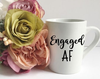 Förlovad AF-mugg - förlovningspresent - brudmugg - blivande brudpresent - förlovad AF - blivande fru-mugg - förlovningspresent - personlig mugg - brudduschpresent