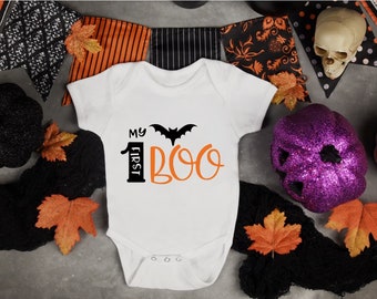 Mi 1st Boo Halloween Onesie®, Mi primer traje de Halloween boo, Primer Halloween del bebé, Baby Girl First Halloween, Baby Boy First Halloween