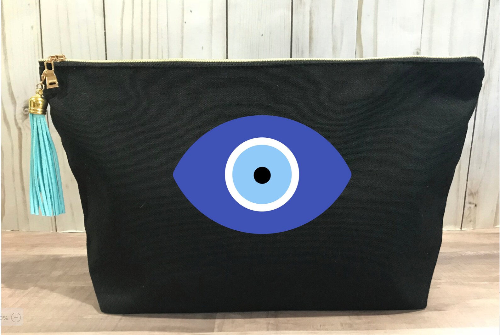 Blue Evil Eye Makeup Bag Evil Eye Purse Evil Eye Clutch Etsy