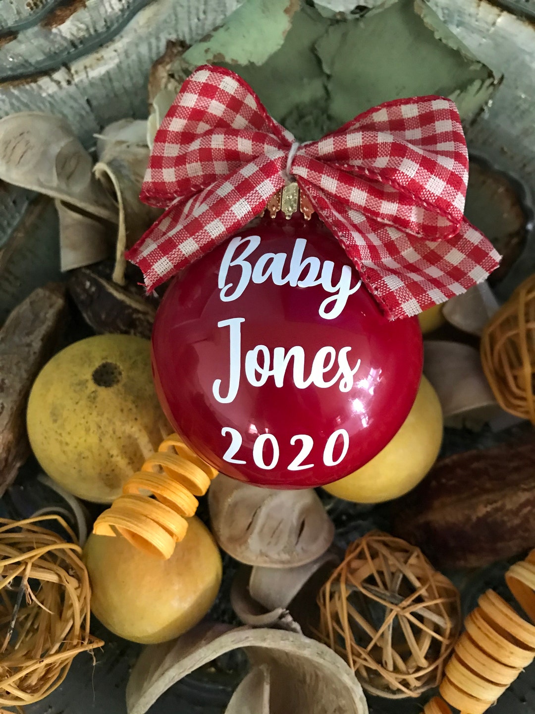 Christmas Baby Announcement Ornament, Pregnancy Announcement Ornament