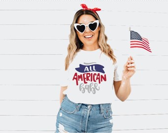 All American babe retro shirt, Fourth of July 'Merica shirt, 4th of July tshirt, Independence Day shirts, BBQ shirts, Made in USA shirt