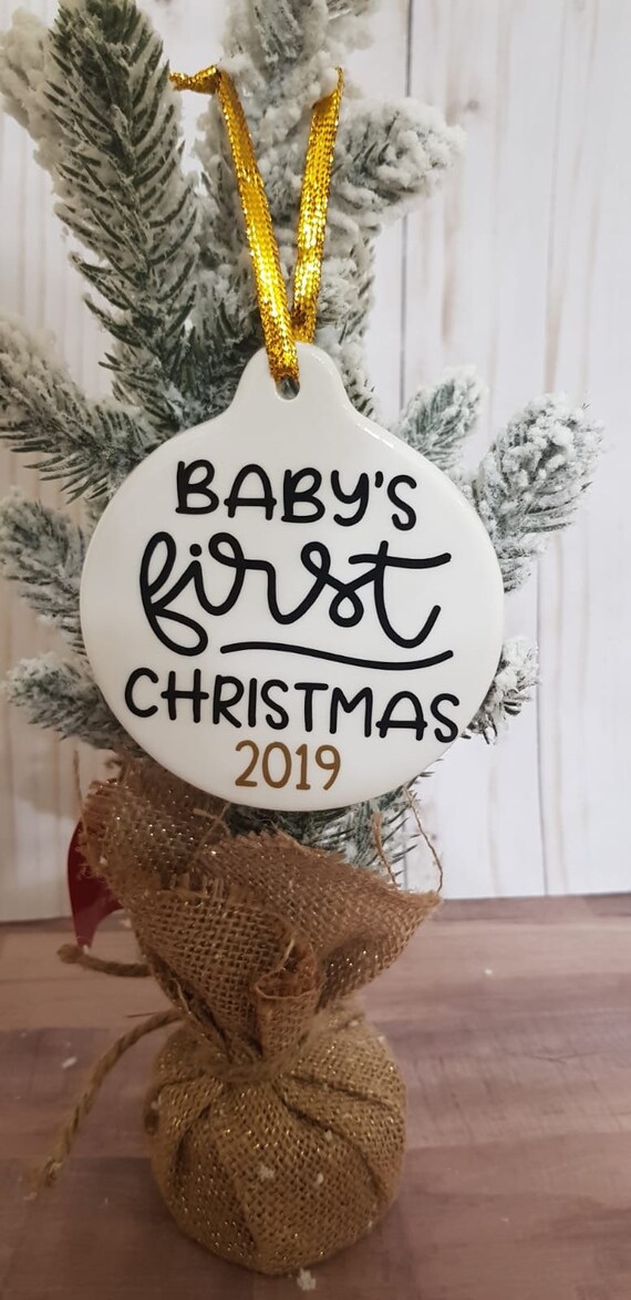 Baby's First Christmas Ornament, 2019 Christmas Gift, New Baby